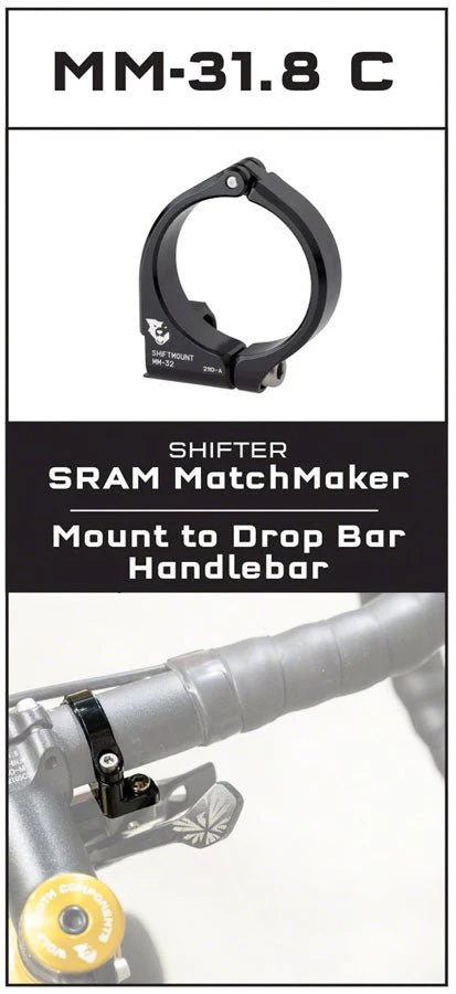 Wolf Tooth ShiftMount Drop Bar Clamp - MatchMaker Shifter to 31.8mm Handlebar Clamp - Image 2