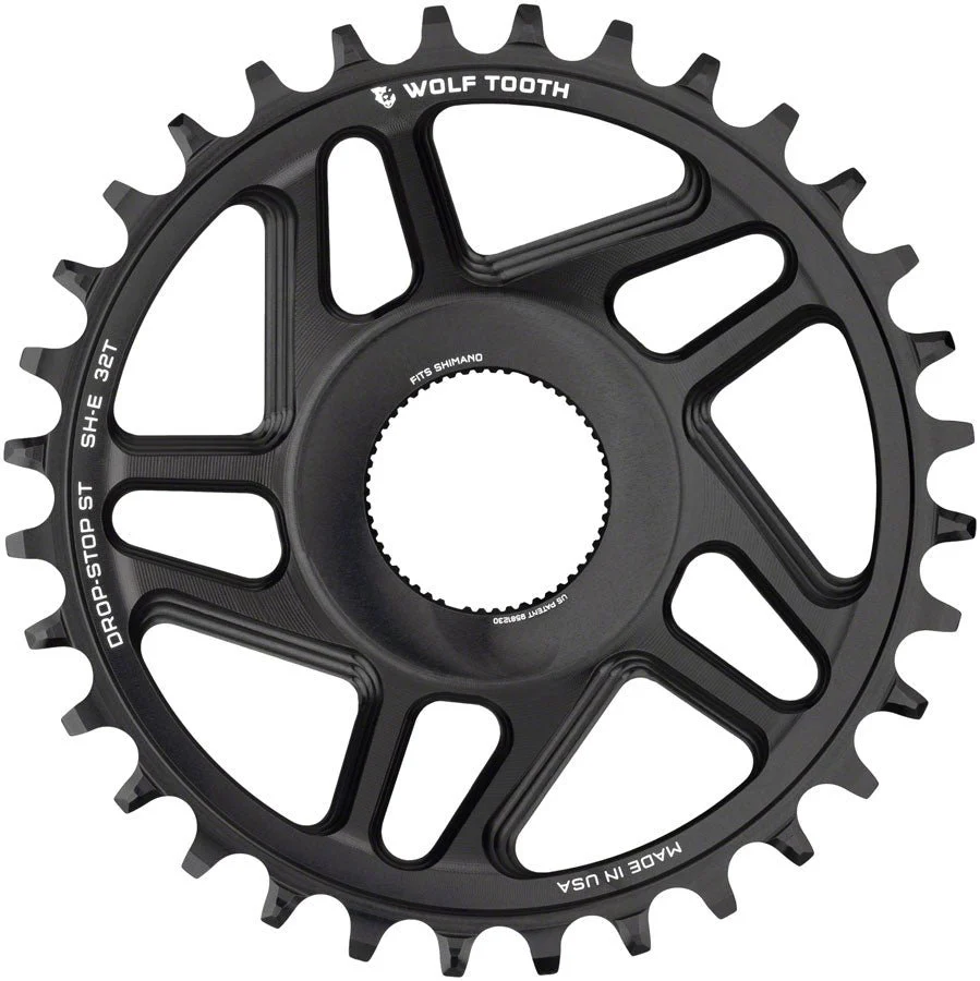 Wolf Tooth Shimano EP-8 Direct Mount Chainring - Drop-Stop ST - 34T - Black