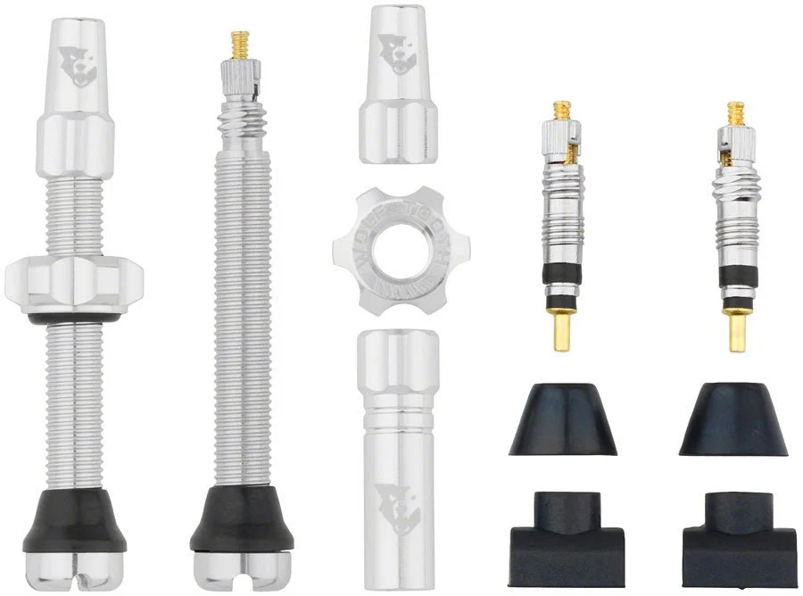 Wolf Tooth Tubeless Valve Stem Kit - 44mm Length - Silver