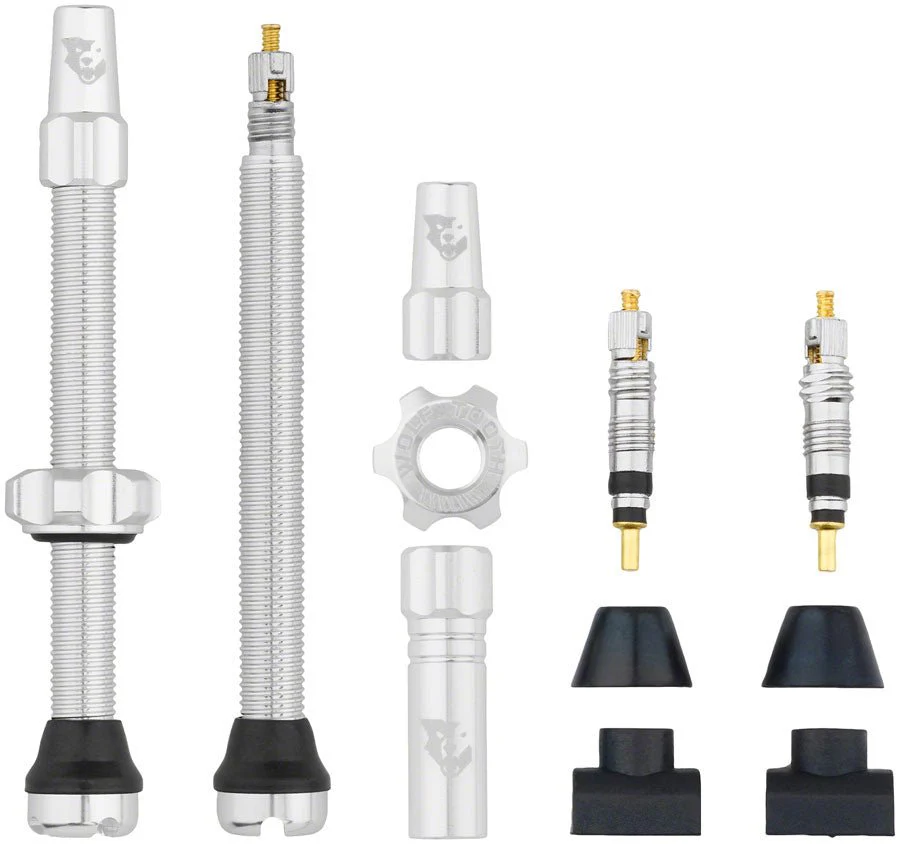 Wolf Tooth Tubeless Valve Stem Kit - 60mm Length - Silver