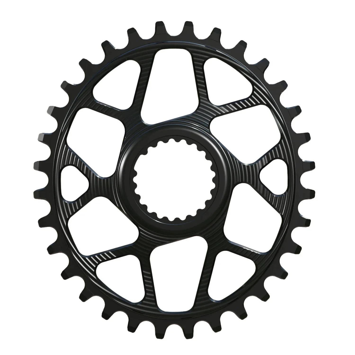 Works Components Oval Chainring - 30t - Shimano DM - 3mm Offset - Black