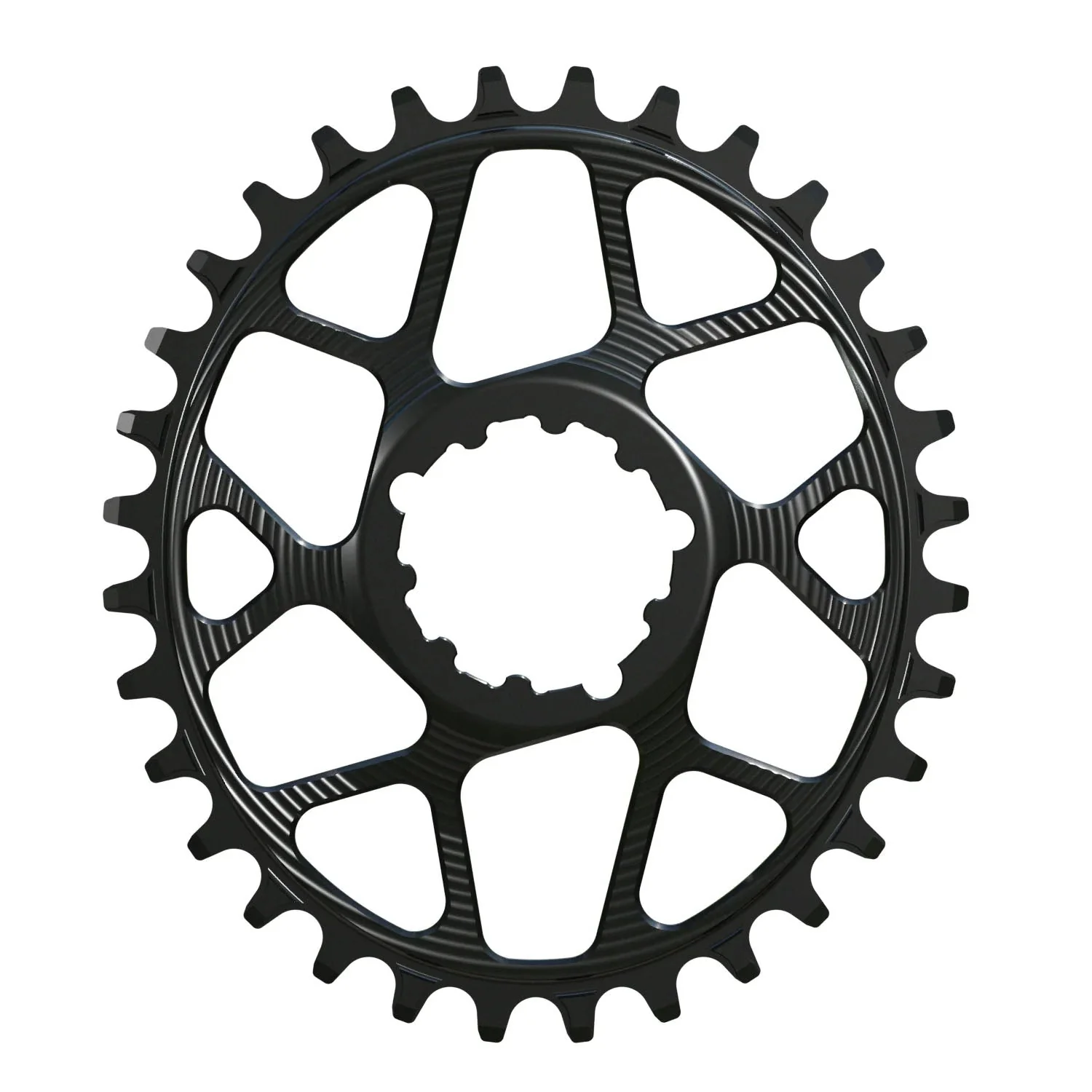 Works Components Oval Chainring - 30t - SRAM 3-Bolt - 3mm Offset - Black