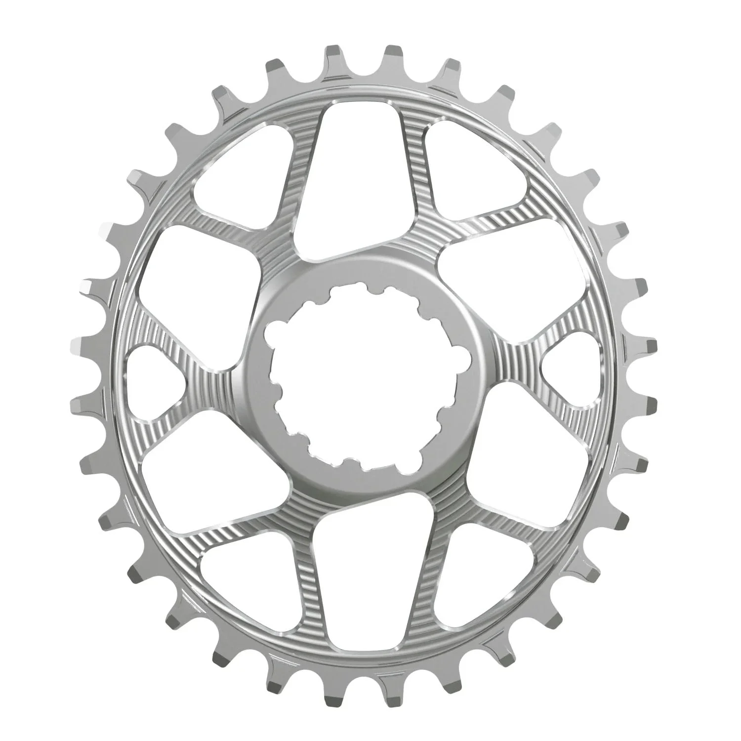 Works Components Oval Chainring - 30t - SRAM 3-Bolt - 3mm Offset - Silver